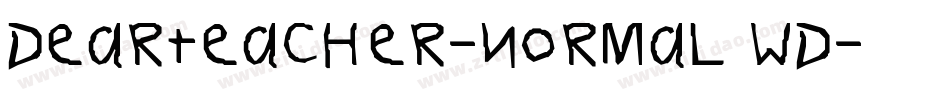 DearTeacher-Normal Wd字体转换
